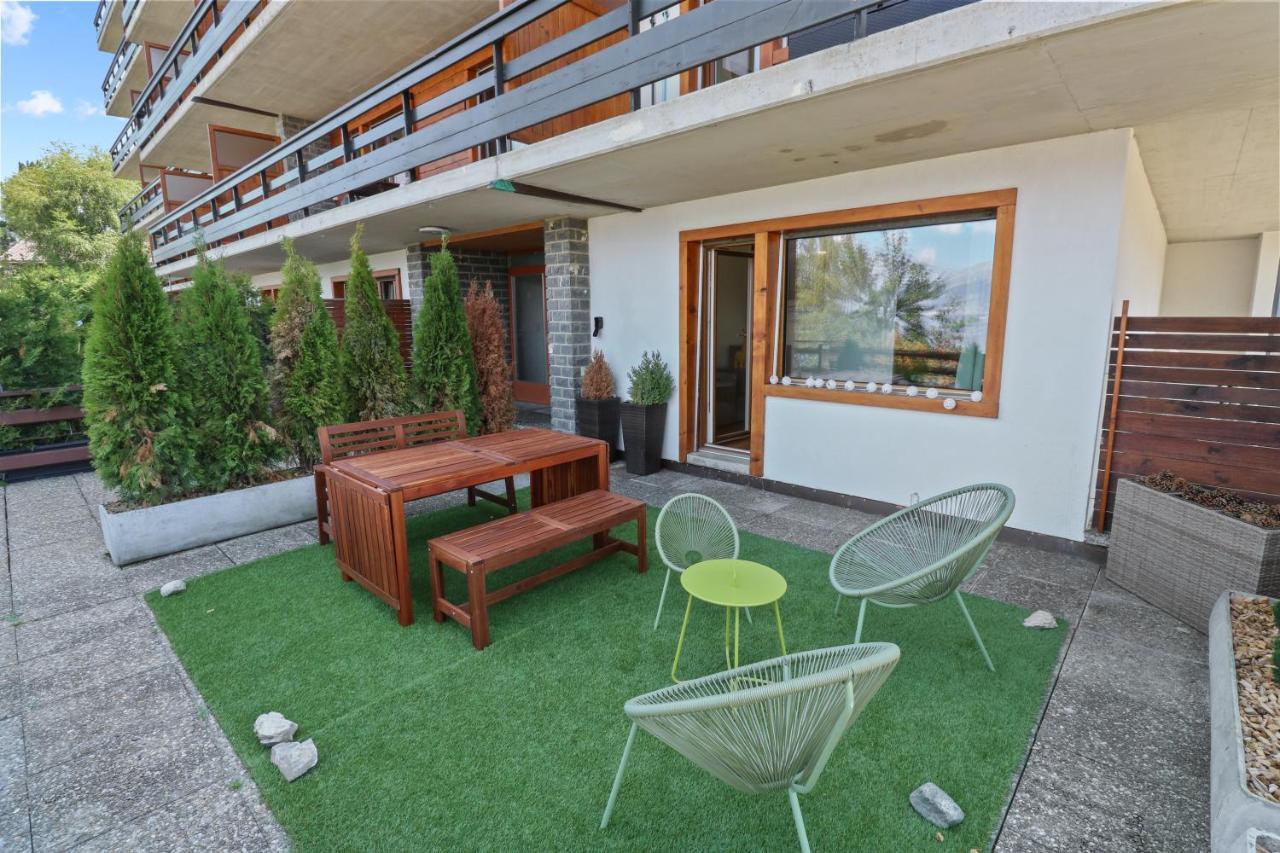 Superbe Appartement Avec Piscine Nendaz Bagian luar foto