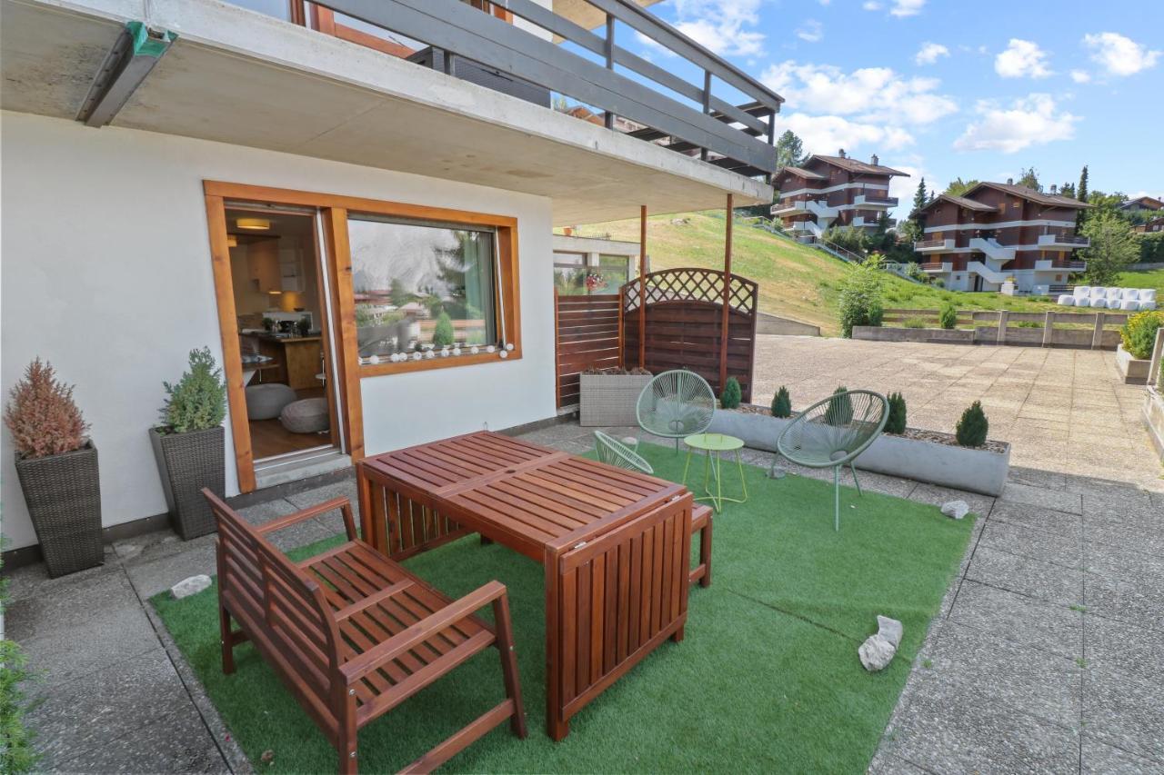 Superbe Appartement Avec Piscine Nendaz Bagian luar foto