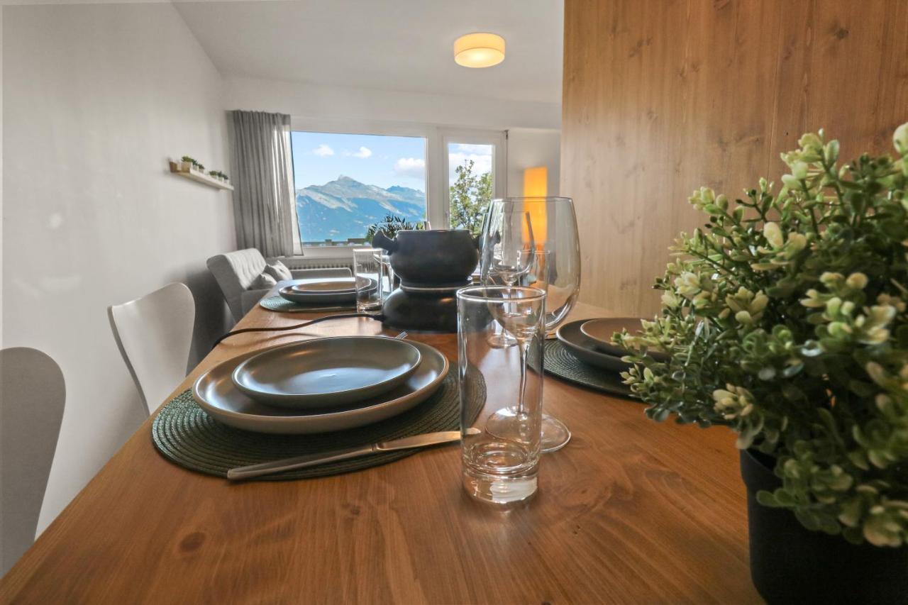 Superbe Appartement Avec Piscine Nendaz Bagian luar foto